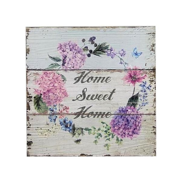 Jeco How Sweet Home Flowers Plaque HD-WA078